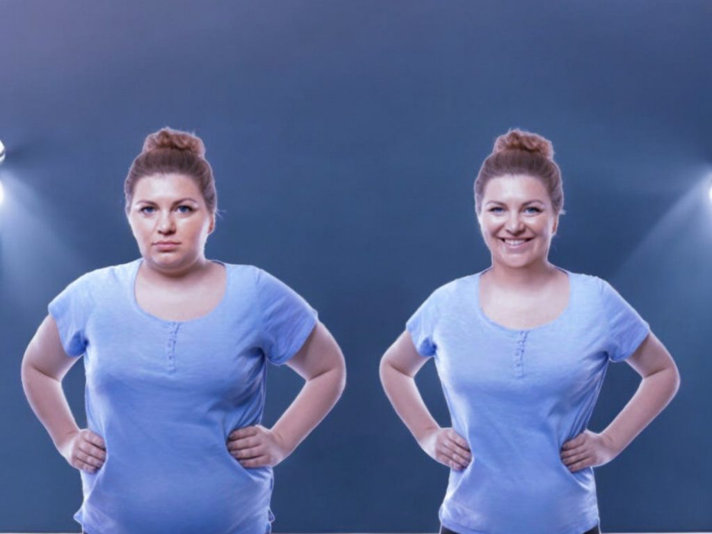 Похудение до и после