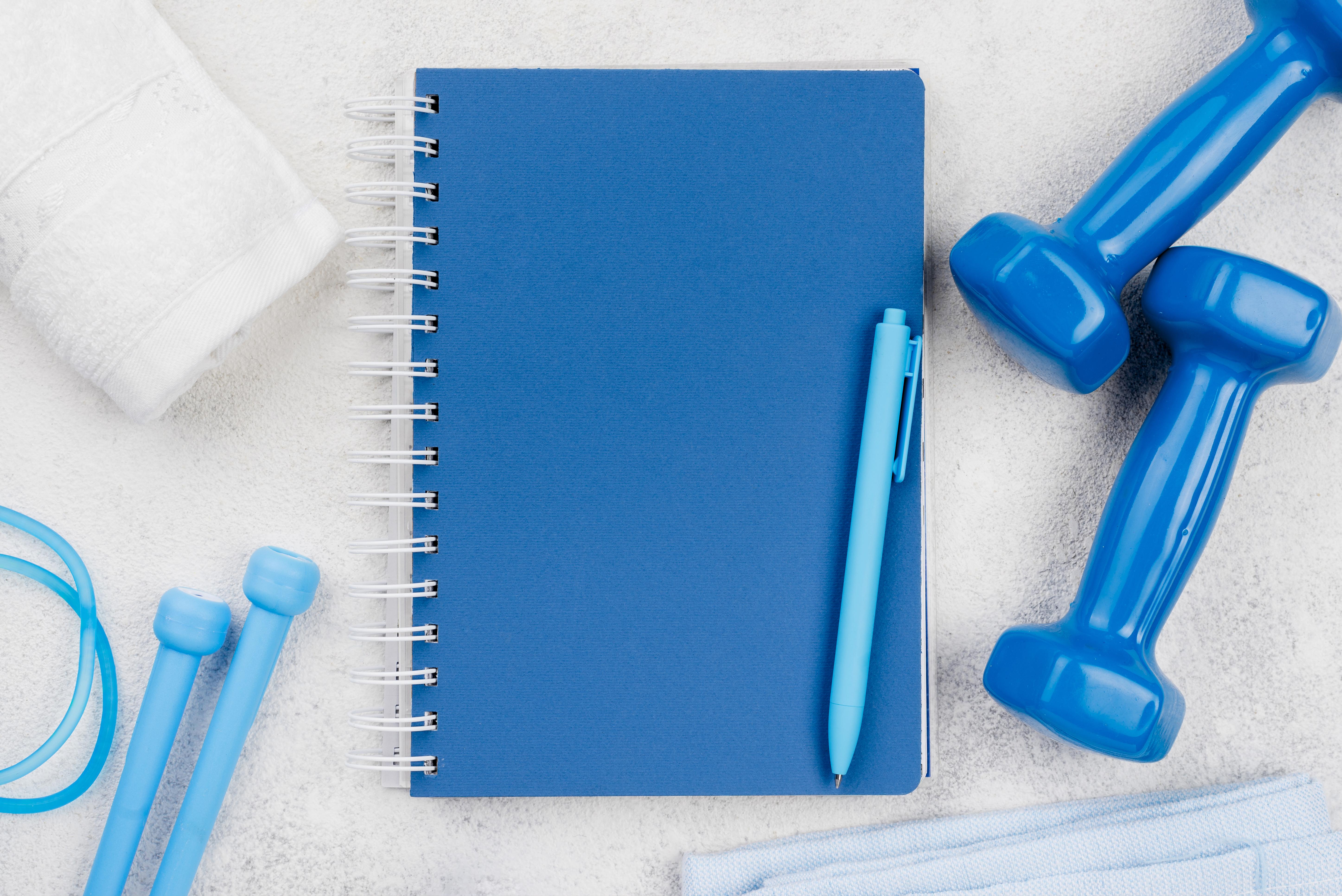 Блокнот гантели фитнес