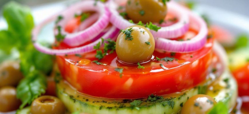 Греческий салат без сыра